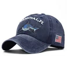 Shark Baseball Hats Washed Cotton Men Women Adjustable Embroidery Fish Snapback Cap Hip Hop Male Hat