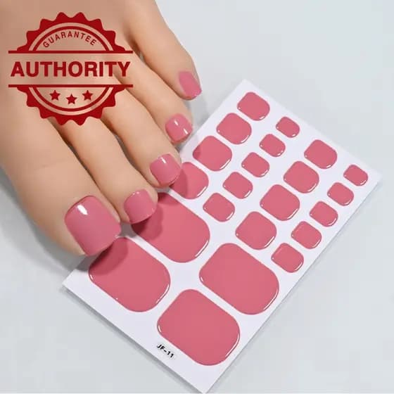 Adesivos Clássicos De Unhas De Dedo Do Pé Vermelho À Prova D'água De Esmalte De Longa Duração J1t4