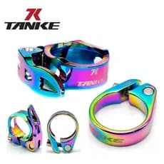 Abraçadeira de Selim em Alumínio Tanke 31.8mm Colorida
