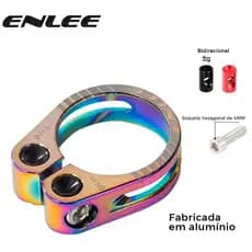 Abraçadeira de Selim 31.8mm ENLEE Rainbow Colorida Speed MTB