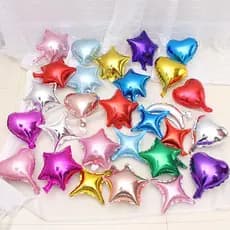 50 Pçs/Lote 10 Polegada Estrela Coração Lua pentagarm foil birthday decor pure color metallic Inflável globos Brinquedos Do Bebê