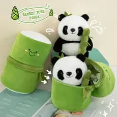 Bonito 25cm Bambu Panda Brinquedo De Pelúcia Animais Boneca Macia Presente De Aniversário