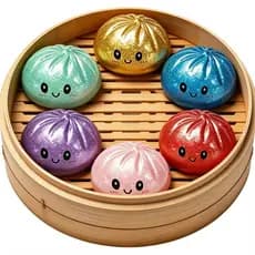 6 Estilos De Bolinho De Glitter Mole Com Caixa Bolinhos Brinquedo De Apertar Sensorial Para Brinquedos De Alívio Do Estr