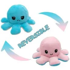 Reversível Bipolar Teeturtle Polvo Brinquedo De Pelúcia Dupla Face Flip Boneca Humor Switcher Presente De Natal