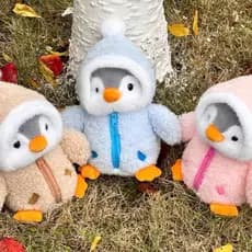 25cm Pinguim Bonito Com Chapéu Brinquedo De Pelúcia Boneca Macio Animal Dos Desenhos Animados Brinquedos Travesseiro Par