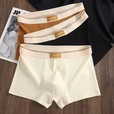 HOMEM!Cuecas Boxer masculinas de algodão puro L ~ XXXXL Cuecas Boxer respiráveis e confortáveis de algodão puro Cuecas B