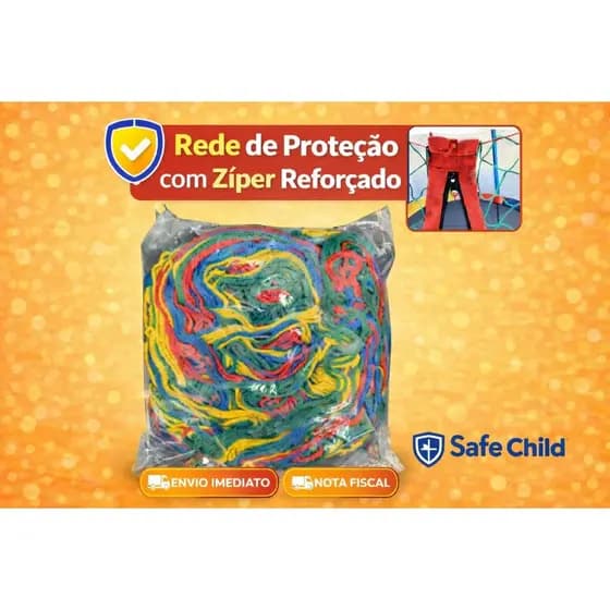 Rede de Proteção Cama Elastica Pula Pula 2,00 com Ziper Malha 10