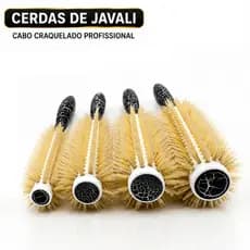 Escova Profissionais Escova de Cabelo com Cerdas de Javali Cabo Craquelado Escova Profissional