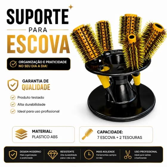 Porta Escova Porta Escovas Suporte Para Escovas de Cabelo Tesouras Pentes Barbeiro Porta Tesoura