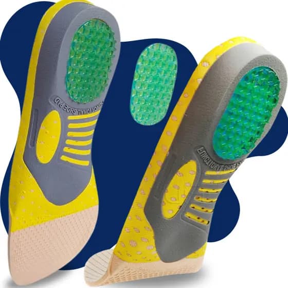 Palmilha Ortopédica Para Fascite Plantar e Esporão Calcâneo com Calcanhar em Gel
