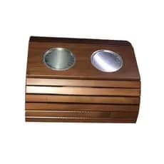 Kit 02un Bandeja Esteira Suporte Flexível Copo Alumínio Madeira