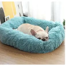 cama caminha retangular pet nuvem cães e gatos antialérgico 60cm x 50cm