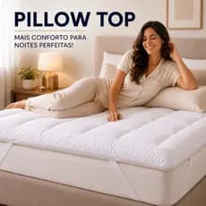 Pillow Top Protetor Super Macio 400 Fios Super Macio Casal Queen King Solteiro Conforto Extra Cama Box