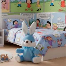 Coelho de Pelúcia Sansão Grande 25cm Desenho Quadrinhos Gibi Turma da Mônica Pelúcia Plush Páscoa
