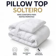 Protetor Pillow Top Solteiro 0,88xcm1,88cm Protetor de Colchão com Elástico Extra Macio Micropercal 400 Fios
