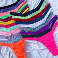 Promoção Kit 8 Tangas Fio Duplo Tirinha Intimates Calcinha Fio Dental Em Microfibra