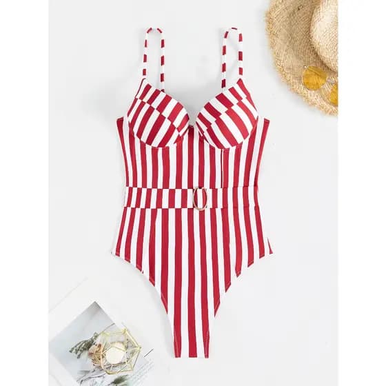 RWX VEST Maiô Feminino Moda Verão Listrado Com Bojo XX244