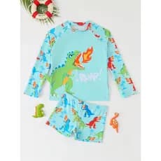 RWX VEST Conjunto Praia Infantil Dinossauro Divertido – Conforto e Proteção para os Pequenos! 2025 I3630