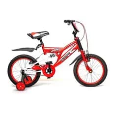 Bicicleta Montana Aro 16 Unitoys Vermelha Bike Moto Infantil Com Rodinhas