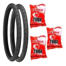 Par Pneu Aro 26x1.95 Bike Praieiro Levorin + 3 Câmaras 26 Kenda