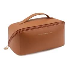 Necessaire Marrom ~ Necessaire Organizadora Maquiagem e Cosmético Feminino ~ Necessaire Para Viagem ~ Necessaire Grande