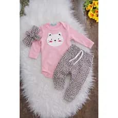 Conjunto Roupa Moda Bebê Menina Algodão infantil Conjuntinho Roupinha Feminino Bordado Calça Body