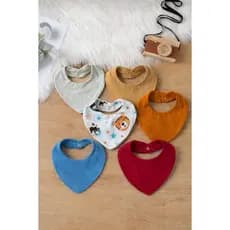 Kit 5 Babadores ou Faixinhas de Cabelo Bebê Menina e Menino Estampas Sortidas baby bebe