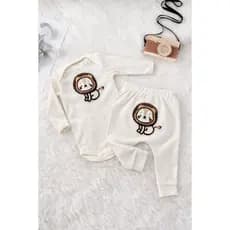 Conjunto Bebe Leaozinho  Algodão Roupinha Conjuntinho Moda Baby P M G Para bebês Rn Unissex Confort
