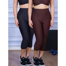 Kit 2 Calça Capri Fitness Calça Corsario Feminina Academia ou Dia a Dia