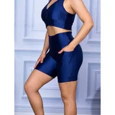 Short com bolso Feminino Para Academia e Dia a Dia Tecido Cirre 3D