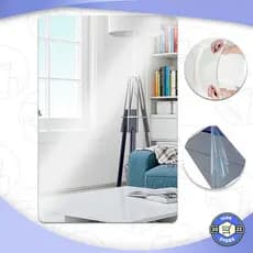 Kit 6x Espelho Adesivo Acrílico 20x30 Retangular Arredondado Sala Banheiro Decorativo Envio Imediato