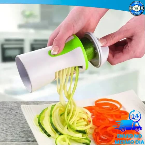 Cortador De Legumes Forma De Espaguete Espiral Para Saladas Modelo 3 Em 1 Envio Imediato