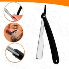 Navalha Profissional Barbeiro Navalhete Aço Inox Barba Cabelo