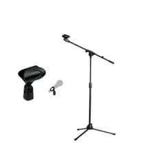 Pedestal Suporte Microfone KGL Girafa Regulável  Com Cachimbo para microfone