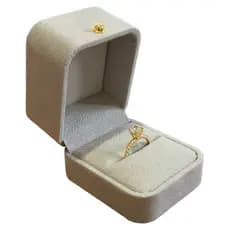 Caixinha Estojo de veludo suede para anel luxo PRIME 6x5x4