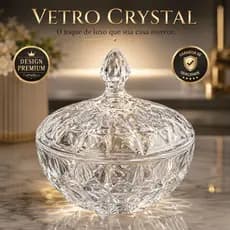 Bomboniere Jarro Vidro Transparente Tampa Hermetica Decoracao Cozinha 195cm