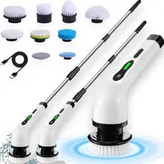 Esfregão Elétrico 8 Em 1 Sem fio Escova De Limpeza Pesada Multiuso 360 Recarregável Giratória AM FASHION