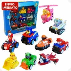 Kit 6 Carrinho Patrulha Canina Brinquedo Coleção Premium Fricção Cachorrinhos Desenho Bonecos