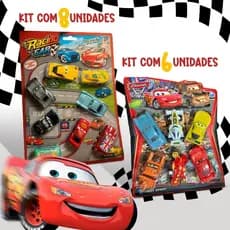 Kit 6/8 Carrinhos Relâmpago McQueen Fricção Filme Carros Coleção Brinquedo Infantil