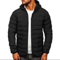 Jaqueta Puffer Bobojaco Corta Vento Nylon Frio Reforçada Inverno Com Capuz Removível