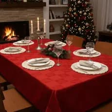 Toalha De Mesa Jacquard Listrado Retangular 6 Lugares Diversas Estampas 2,20x1,60