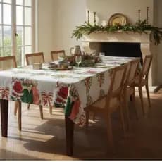 Toalha De Mesa Oxford Estampado Natal Vários Tamanhos Estampa Natalina