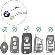 Emblema Chave Bmw X1 X5 116i 118i 120i 320i Alto Relevo