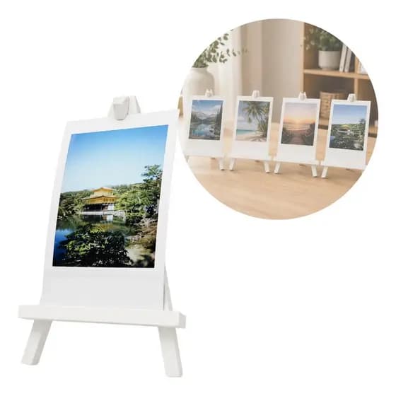 Suporte Foto Instantanea Mini Cavalete Decorativo Kit 4