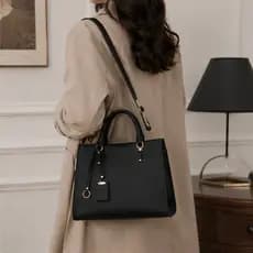 Bolsa  Grande De Ombro e Transversal Feminina De Couro PU B307 LING