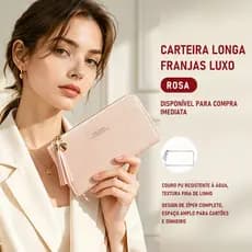 JAMI JAMI Carteira Feminina Longa e Elegante com Pingente de Coração Com TasselVários Compartimentos para Cartões D485