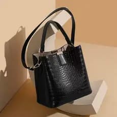 Bolsa Média De Ombro Crossbody Com Alça Transversal Feminina De Couro PU B747 LING