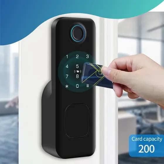 Fechadura eletronica Inteligente Bluetooth Senha e Cartão Rfid