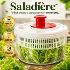 Centrífuga de Salada Manual 4L com Escorredor Secador de Verduras Folhas e Legumes