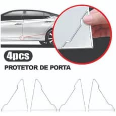Kit 04 Protetores Canto de Porta Triangular Universal (Todos os Carros)  Resinado 3D Alto Relevo 3128